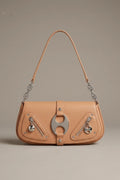 Bolso Baguette con Hebilla Circular